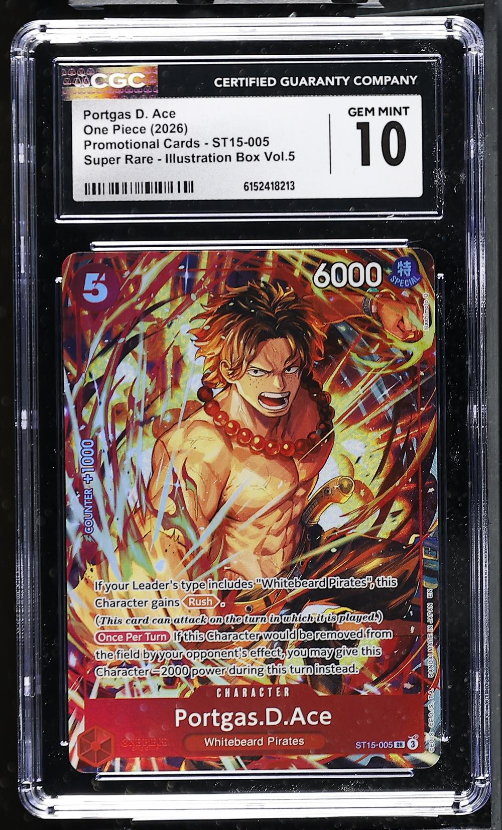 2022 Portgas D. Ace - One Piece Promotional Cards - English CGC 10